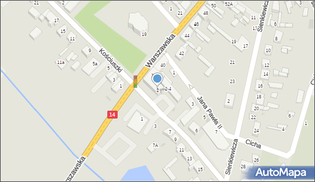 Stryków, Targowa, 2, mapa Stryków