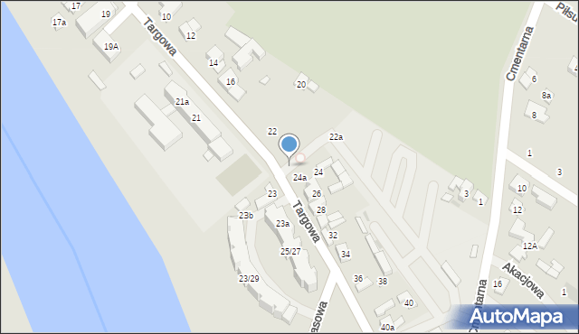 Stryków, Targowa, 22a, mapa Stryków