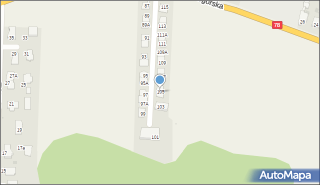 Świerklaniec, Tarnogórska, 105, mapa Świerklaniec