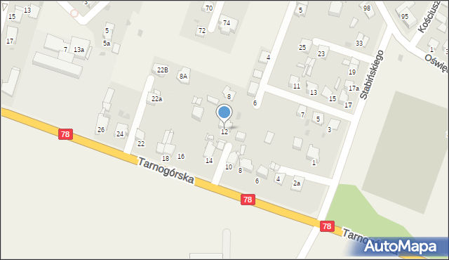 Świerklaniec, Tarnogórska, 12, mapa Świerklaniec