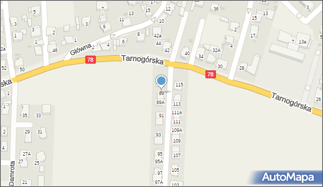 Świerklaniec, Tarnogórska, 89, mapa Świerklaniec