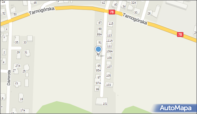 Świerklaniec, Tarnogórska, 93A, mapa Świerklaniec