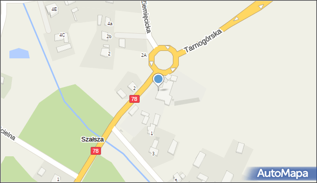 Szałsza, Tarnogórska, 7, mapa Szałsza