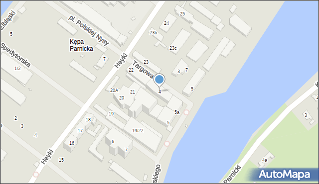 Szczecin, Targowa, 4, mapa Szczecina