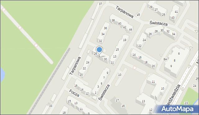 Szczecin, Tarpanowa, 28, mapa Szczecina