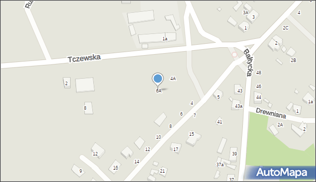 Szczecin, Tatarakowa, 6A, mapa Szczecina