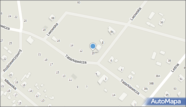 Szczytno, Tatarkiewicza Władysława, 10, mapa Szczytno
