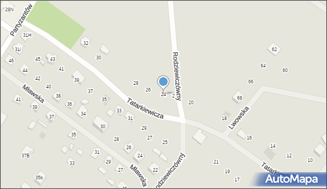 Szczytno, Tatarkiewicza Władysława, 24, mapa Szczytno