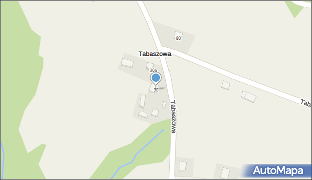 Tabaszowa, Tabaszowa, 30, mapa Tabaszowa