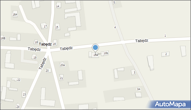Tabędz, Tabędz, 16a, mapa Tabędz