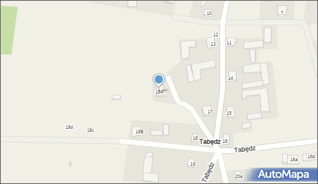 Tabędz, Tabędz, 18A, mapa Tabędz