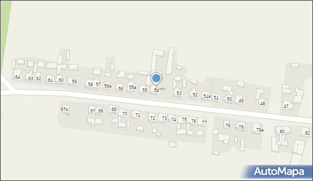 Taczanów Drugi, Taczanów Drugi, 54, mapa Taczanów Drugi