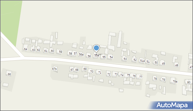 Taczanów Drugi, Taczanów Drugi, 55a, mapa Taczanów Drugi