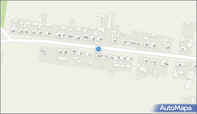 Taczanów Drugi, Taczanów Drugi, 72, mapa Taczanów Drugi