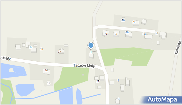 Taczów Mały, Taczów Mały, 1, mapa Taczów Mały