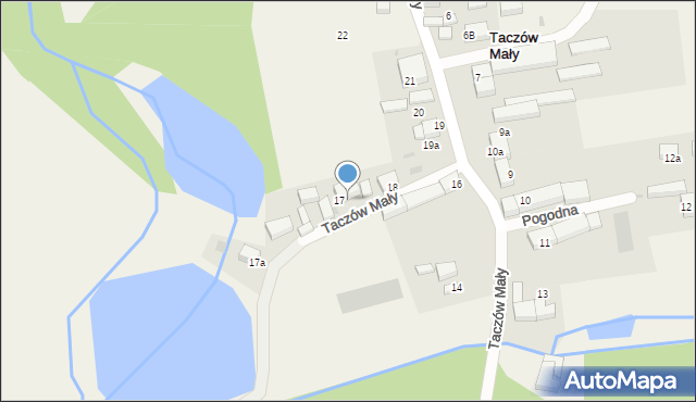 Taczów Mały, Taczów Mały, 17a, mapa Taczów Mały