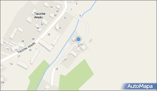 Taczów Wielki, Taczów Wielki, 11, mapa Taczów Wielki