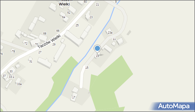 Taczów Wielki, Taczów Wielki, 13, mapa Taczów Wielki