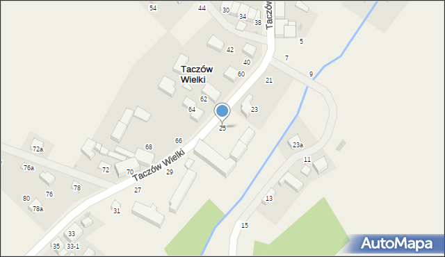 Taczów Wielki, Taczów Wielki, 25, mapa Taczów Wielki