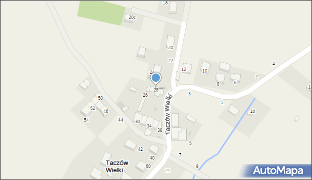 Taczów Wielki, Taczów Wielki, 28, mapa Taczów Wielki