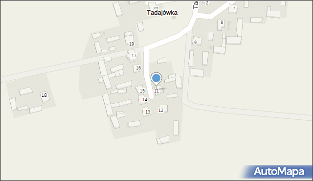 Tadajówka, Tadajówka, 11, mapa Tadajówka