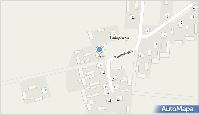 Tadajówka, Tadajówka, 19, mapa Tadajówka