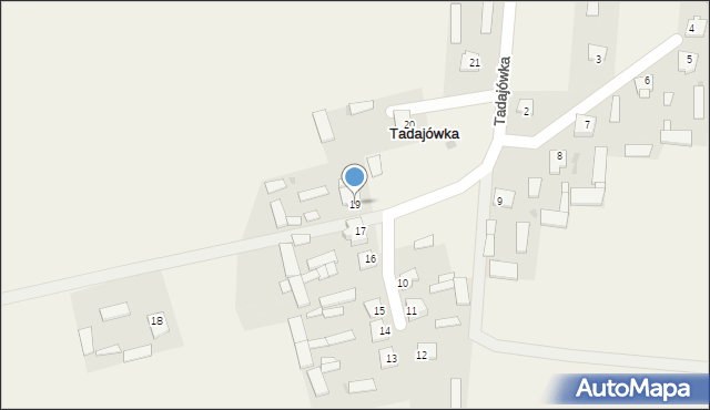 Tadajówka, Tadajówka, 19, mapa Tadajówka