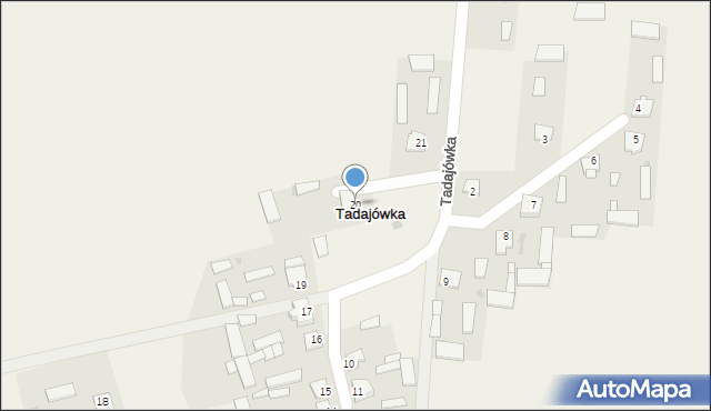 Tadajówka, Tadajówka, 20, mapa Tadajówka