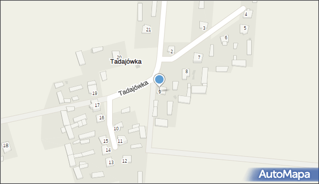 Tadajówka, Tadajówka, 9, mapa Tadajówka