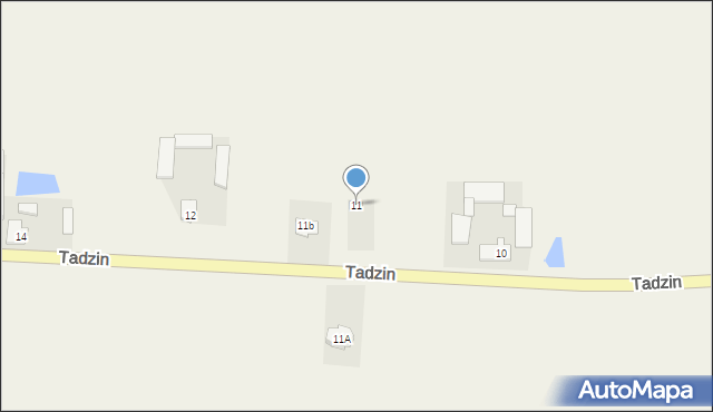 Tadzin, Tadzin, 11, mapa Tadzin