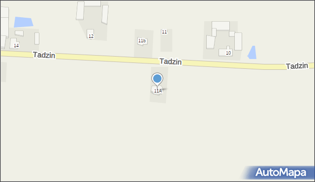 Tadzin, Tadzin, 11A, mapa Tadzin