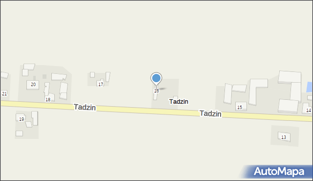 Tadzin, Tadzin, 16, mapa Tadzin
