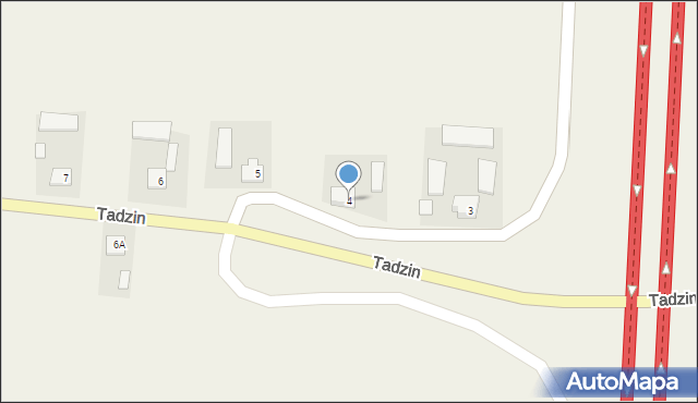 Tadzin, Tadzin, 4, mapa Tadzin