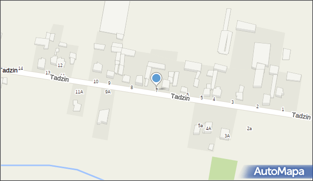 Tadzin, Tadzin, 7, mapa Tadzin