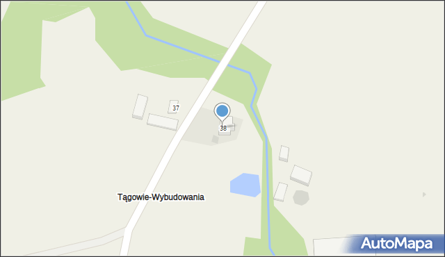 Tągowie, Tągowie, 38, mapa Tągowie