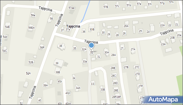 Tajęcina, Tajęcina, 32, mapa Tajęcina