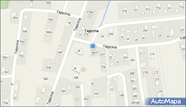 Tajęcina, Tajęcina, 35, mapa Tajęcina