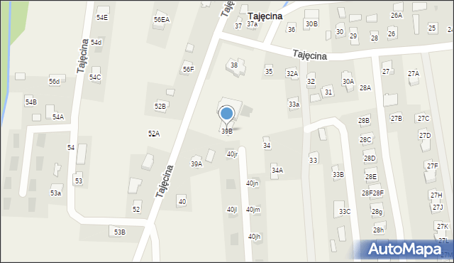 Tajęcina, Tajęcina, 39B, mapa Tajęcina