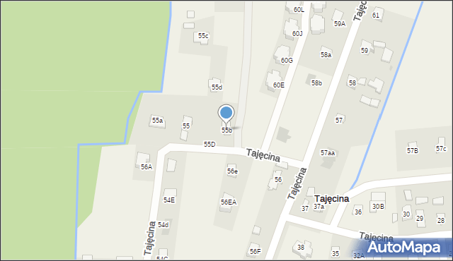 Tajęcina, Tajęcina, 55b, mapa Tajęcina