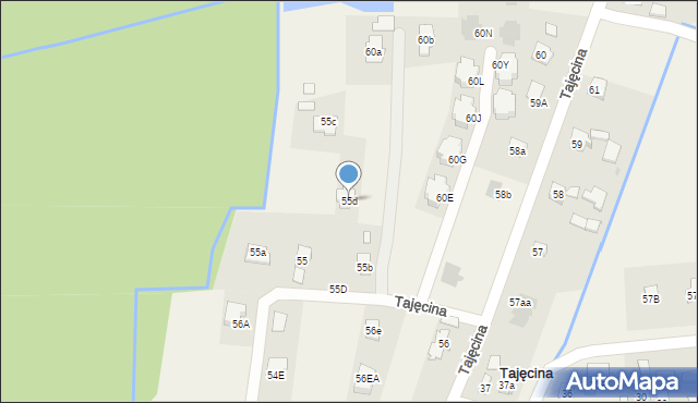 Tajęcina, Tajęcina, 55d, mapa Tajęcina