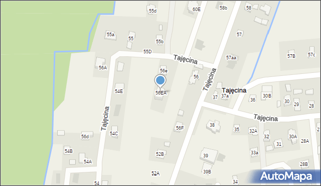 Tajęcina, Tajęcina, 56EA, mapa Tajęcina