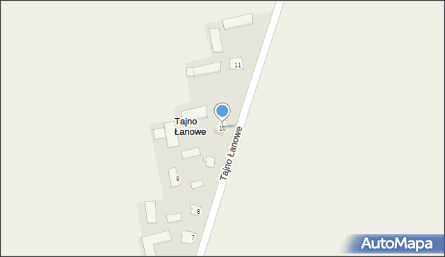 Tajno Łanowe, Tajno Łanowe, 10, mapa Tajno Łanowe