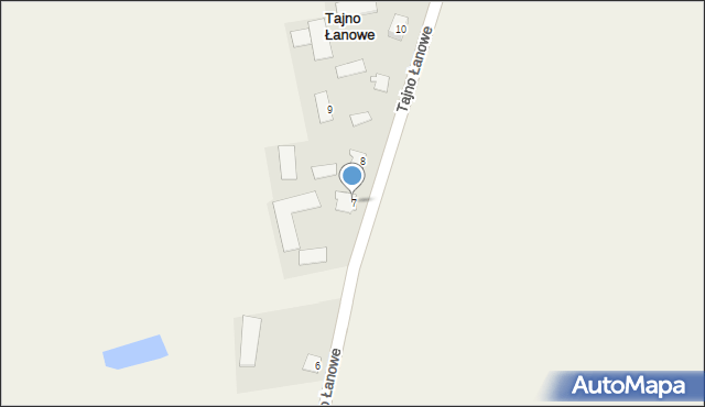 Tajno Łanowe, Tajno Łanowe, 7, mapa Tajno Łanowe