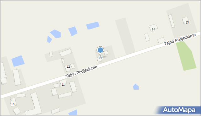 Tajno Podjeziorne, Tajno Podjeziorne, 13, mapa Tajno Podjeziorne