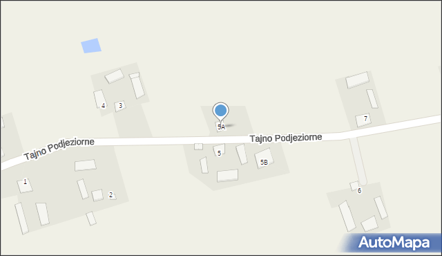 Tajno Podjeziorne, Tajno Podjeziorne, 5A, mapa Tajno Podjeziorne