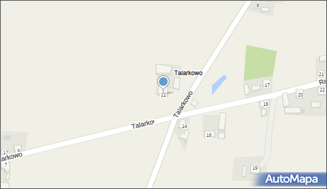Talarkowo, Talarkowo, 11, mapa Talarkowo