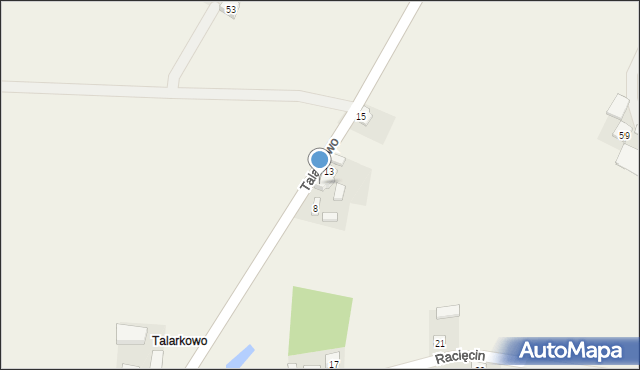 Talarkowo, Talarkowo, 13A, mapa Talarkowo