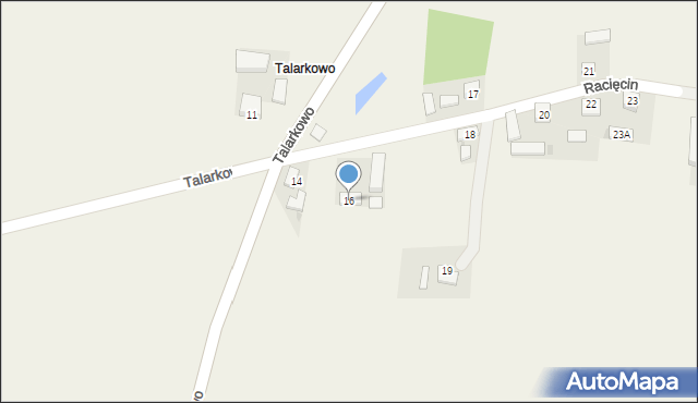 Talarkowo, Talarkowo, 16, mapa Talarkowo