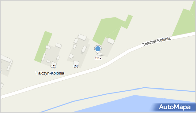 Talczyn-Kolonia, Talczyn-Kolonia, 151A, mapa Talczyn-Kolonia