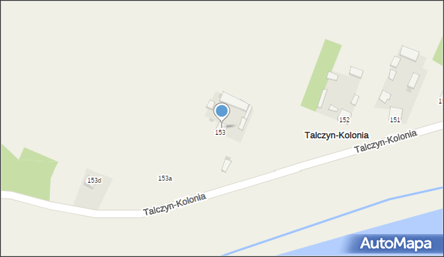 Talczyn-Kolonia, Talczyn-Kolonia, 153, mapa Talczyn-Kolonia